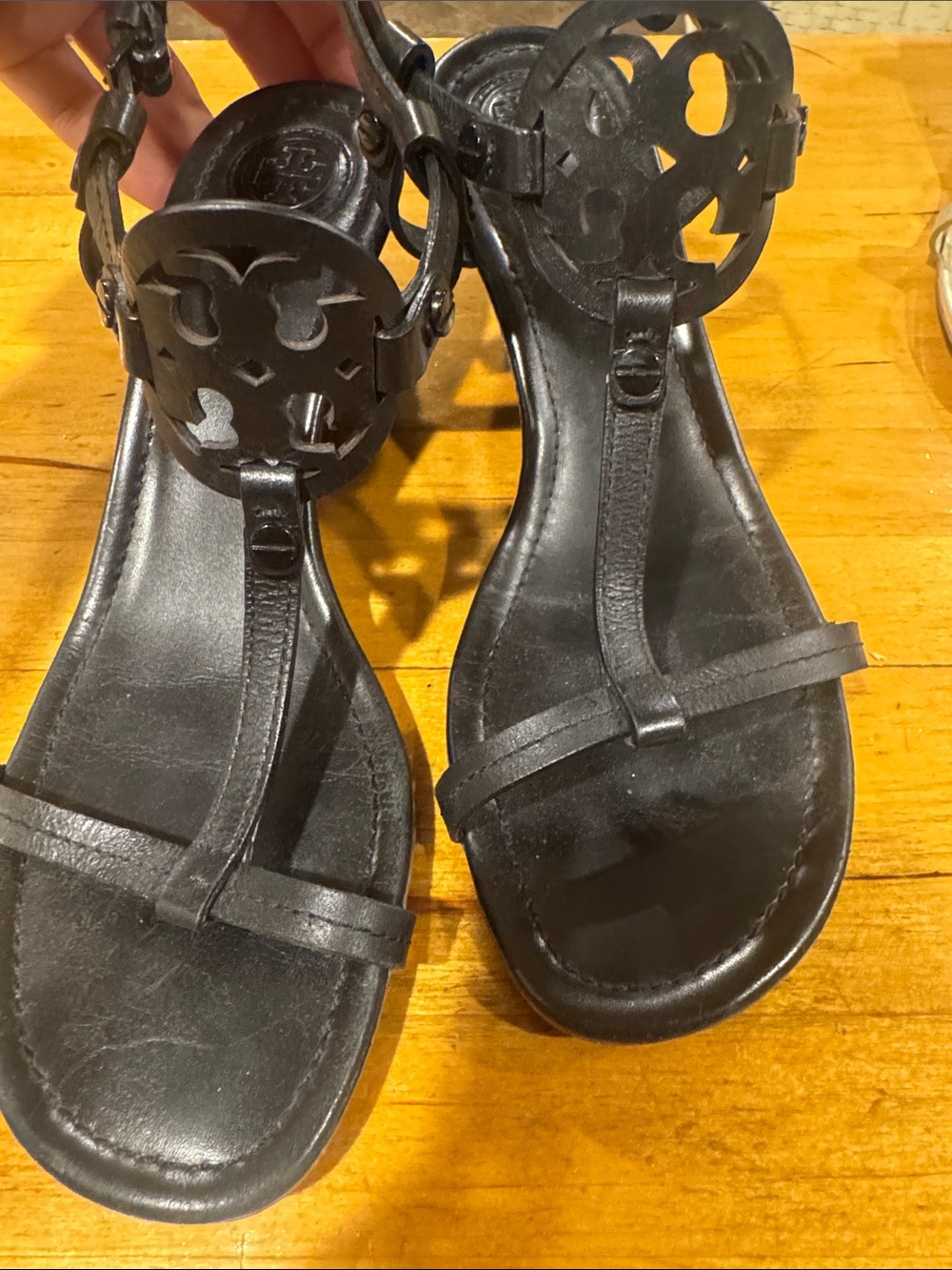 Tory Burch Black Leather Miller Sandal